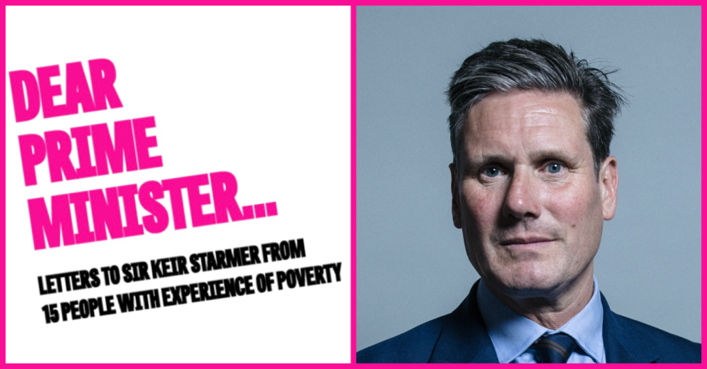 A headshot of Sir Keir Starmer, alongside the words Dear Prime Minister