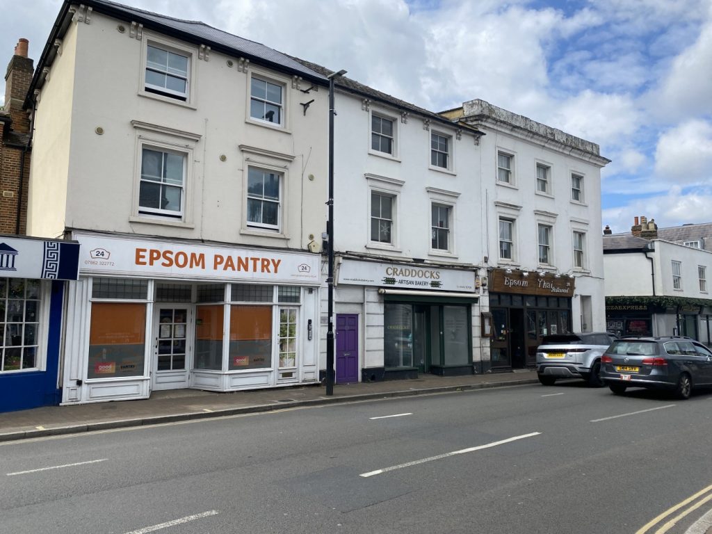 A street view of Epsom Pantry