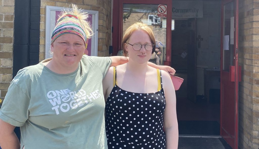 Zoe and Eloise at Neighbourhood Voices, at Dandelion in Wythenshawe