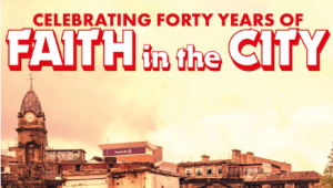 The top section of a book cover, reading Celebrating Forty Years of Faith In The City